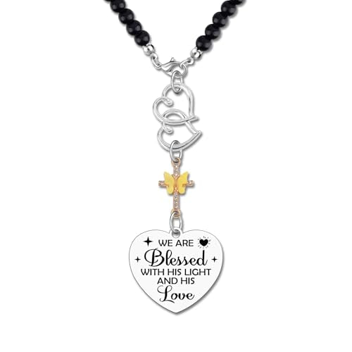 Christian Rearview Mirror Charm with Bible Verse - Religious Car Accessory
