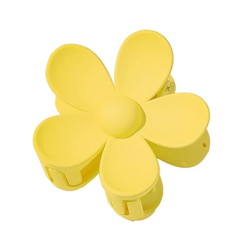 Yellow Flower Hair Claw Clip Plastic Nonslip Jaw Clip for Women