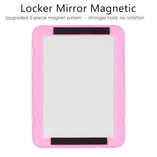 5x7 Real Glass Magnetic Locker Mirror - Pink Decor Accessory