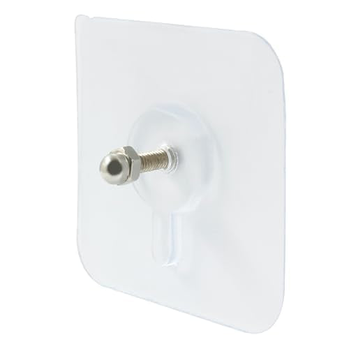 12-Pack Adhesive Screw Hooks - Heavy Duty Waterproof Wall Hooks for Kitchen