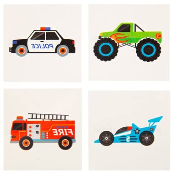 Cars Temporary Tattoos Party Favors, 24 Count Monster Truck & Racecar