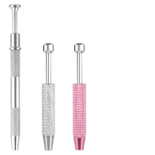 3 PCS Piercing Ball Grabber Tool Kit, Stainless Steel Flat Back Earring Applicator