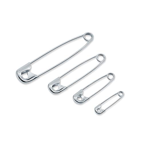 Dritz Safety Pins Assorted Sizes - Nickel Plated Steel (100 Count)