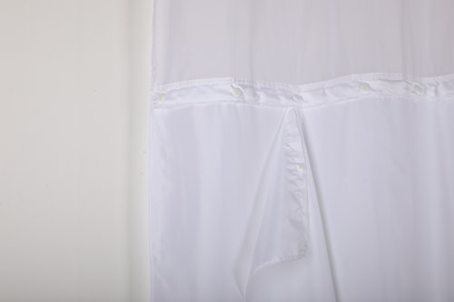 Waterproof Shower Curtain Liner with Snaps - 70" x 54" White