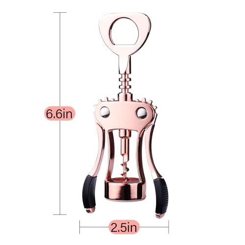 Drincarier Zinc Alloy Wing Corkscrew & Bottle Opener - Sharp, Ergonomic Design
