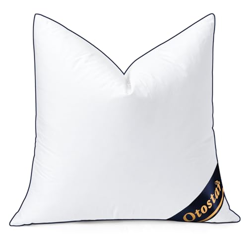 16 x 16 Inch Synthetic Down Alternative Throw Pillow Insert with Cooling Cotton Cover - Soft & Fluffy Support for Sofa & Bed - Pack of 1