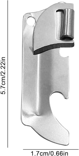 Tustao Stainless Steel Folding Can Opener and Bottle Opener Keychain