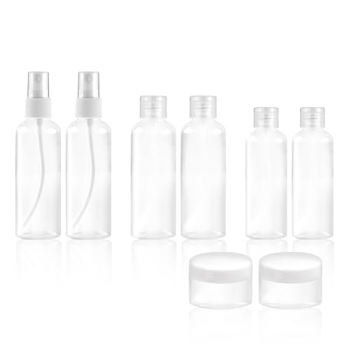 Ninsula 8-Piece TSA Approved Travel Bottles Set - Leak-Proof Toiletries Containers