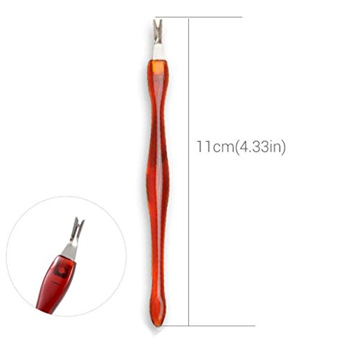 Luxxii 6-Pack Cuticle Pusher and Trimmer Dead Skin Remover Tools