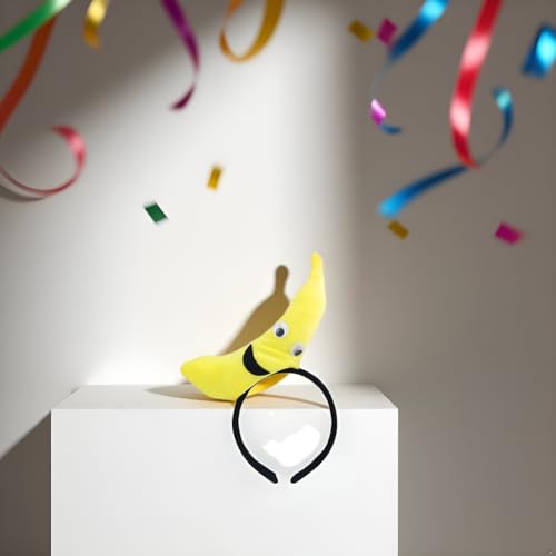 Plush Banana Headband Cute Yellow Fruit Hair Band for Costume Parties
