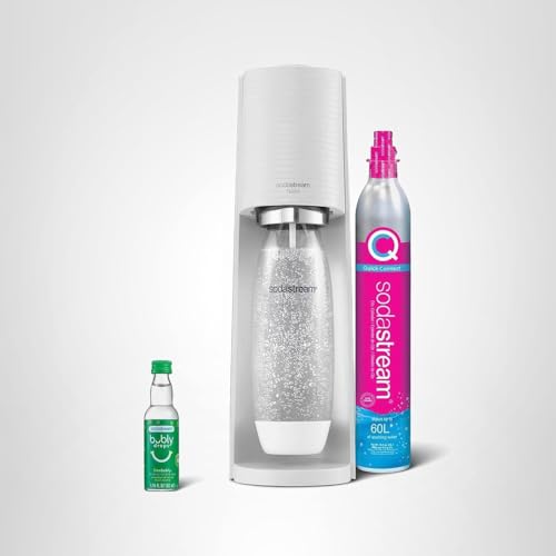 SodaStream Terra Sparkling Water Maker (White) with CO2, DWS Bottle and Bubly Drop