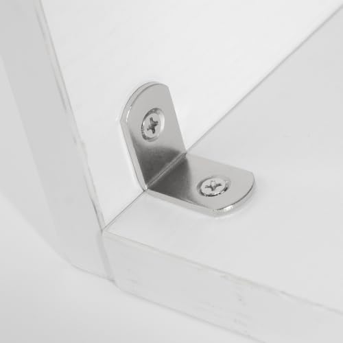 1x1 Inch L-Brackets 90-Degree Corner Braces for Wood Shelves (16 Pack)