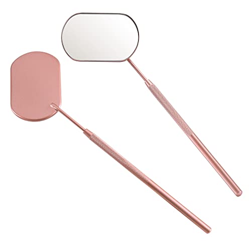Eyelash Extension Mirror - Stainless Steel Lash Tech Tool Rose Gold