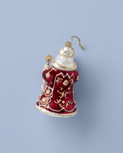 Blown Glass Santa Ornament - Holiday Christmas Decorations, Lenox