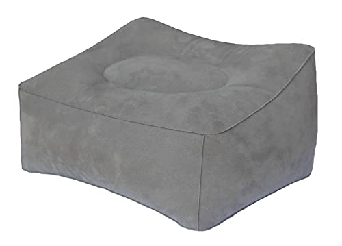MYFON Inflatable Travel Foot Rest Pillow - Adjustable Leg Support, Grey