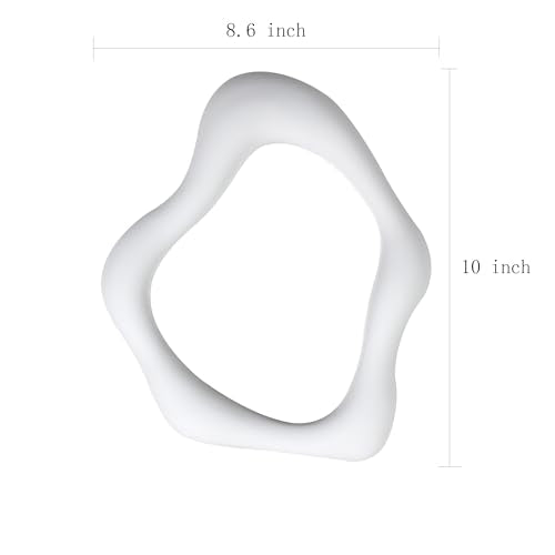 Small Wall Mirror 10x8.8in Vanity Mirror with Wall Mount, White