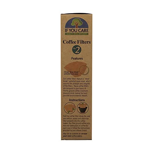 If You Care No. 2 Coffee Filters - 100 Count, Eco-Friendly & Durable