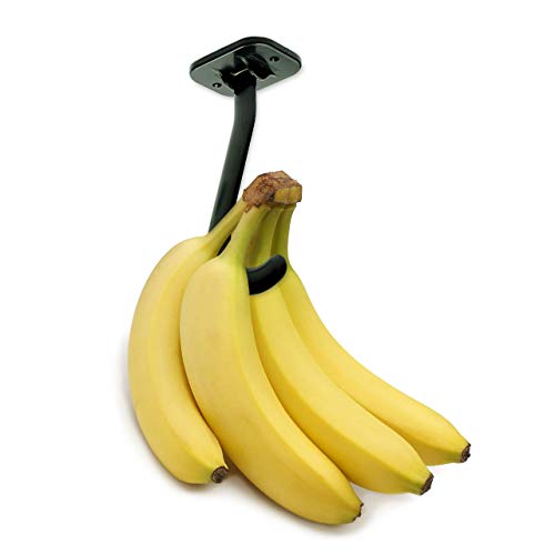 Gadjit Black Banana Hook - Under Cabinet Hanger for Fresh Bananas