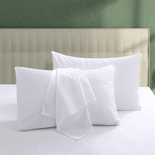 Shunjie.Home 2-Pack White Toddler Pillow Cases 100% Egyptian Cotton, Hypoallergenic