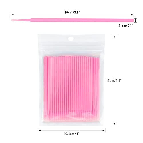 G2PLUS Micro Swabs 100PCS Disposable Applicator Brushes for Eyelash Extensions & Makeup
