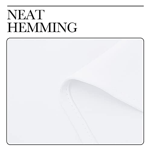 NICETOWN Room Darkening Curtain, Pure White, 55"W x 57"L, Grommet Top