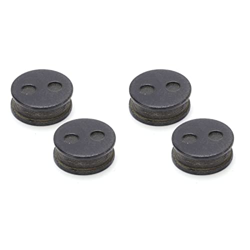 4 Pair Disc Brake Pads, Semi-Metallic Round Mountain Electric Resin Oil Disc Brake Pad Replacement Kit