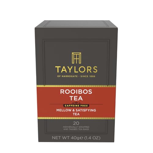 Taylors of Harrogate Rooibos Tea Bags 20ct Pack of 6 - Caffeine-Free Herbal Infusion