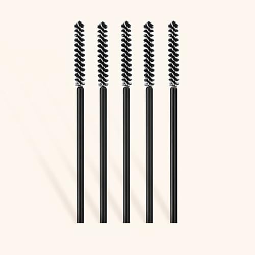 GUMIKE 50 Pcs Disposable Eyelash Mascara Wands and Mini Brushes - Black