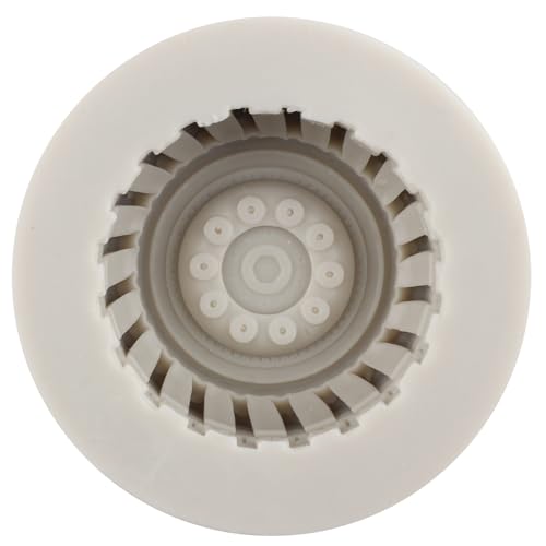 3D Round Tire Fondant Mold Set of 2 - Truck Wheel Silicone Molds Style A