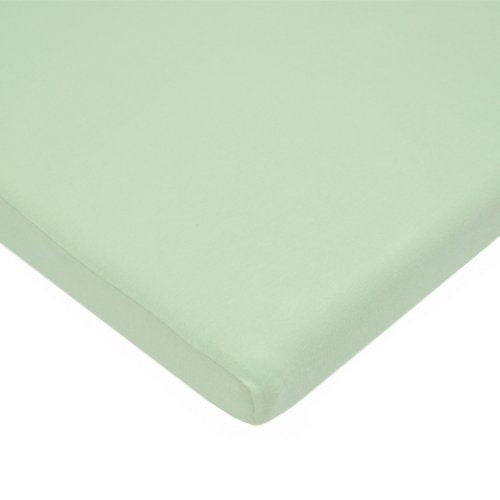 TL Care 100% Cotton Jersey Knit Fitted Bassinet Sheet, 18" x 36", Celery