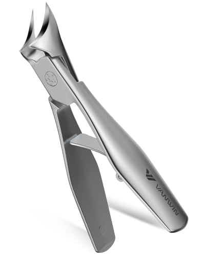 VANWIN Ingrown Toenail Clippers for Thick Nails with 33mm Wide Jaw and Slanted Blade