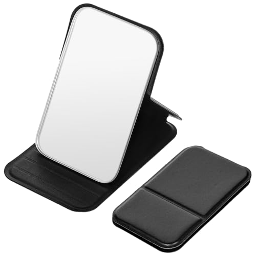 Gtziqa Foldable Travel Makeup Mirror with PU Leather Stand