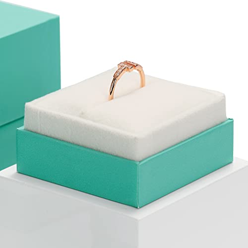 Oirlv Velvet Ring Gift Box for Engagement & Proposal - Blue
