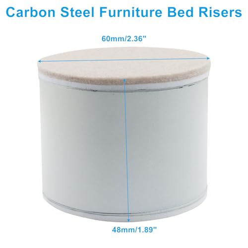 Piutouyar 4 Pcs Round Self-Adhesive Furniture Risers - 2.36 Inch Height