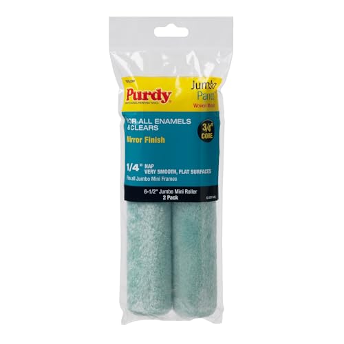 Purdy Parrot Jumbo Mini Roller Cover, 6.5" x 1/4", 2 Pack