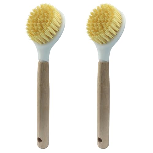 Jiozermi Eco-Friendly Kitchen Dish Brush Set - 3 Pcs with Scraper