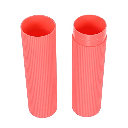 VOCOSTE Red Travel Toothbrush Case, 7.87 x 1.18 Inch Plastic Holder