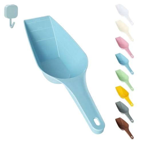 Swesara 2-Cup Dog Food Scoop with Measuring Lines - Blue