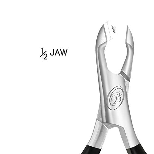 BlueOrchids Professional Stainless Steel Cuticle Nipper and Pusher Set - Black