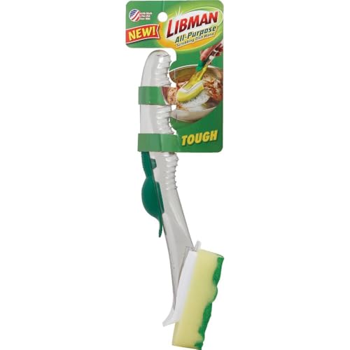 Libman All-Purpose Dish Wand with Scraper & Soap Dispenser, 13"