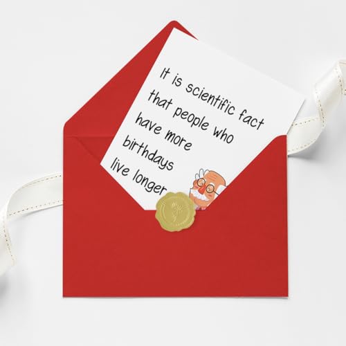 Funny Birthday Card for Men - Stylish 8x5.3 Inch Design