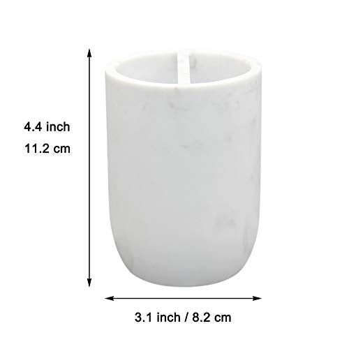 Elegant Marble Toothbrush Holder - Multi-Functional Bathroom Organizer