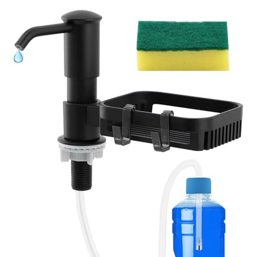 Zorivane Black Kitchen Sink Soap Dispenser - No Leak, Easy Install