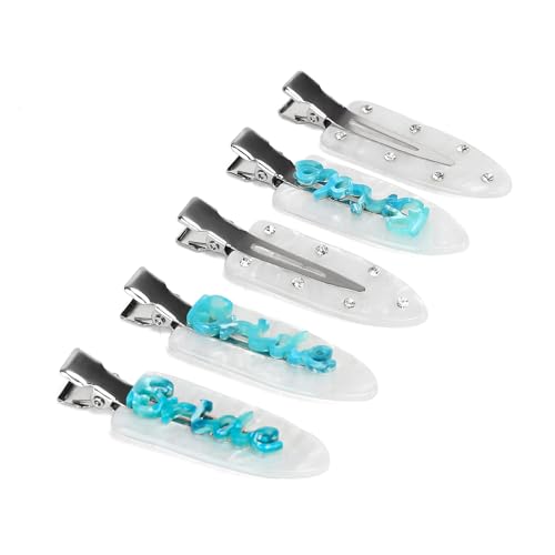 Bridal Hair Clips 5-Piece Set – White & Blue Bride & Bridesmaid Accessories