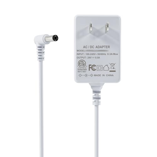 SoulBay 24V 0.5A Power Adapter for Essential Oil Diffusers, 5.9ft