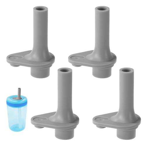 4pcs Replacement Bite Valve for Zak, Silicone Bite Valve Replacement Reusable Straw Cup Accessories Compatible with Zak Designs Kelso 15oz/16oz (Grey)