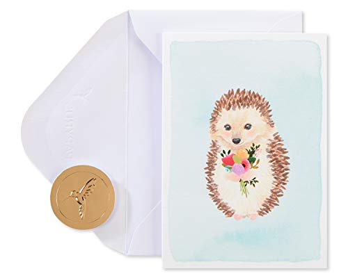 Hedgehog with Flower Blank Cards & Envelopes Set - 14 Count