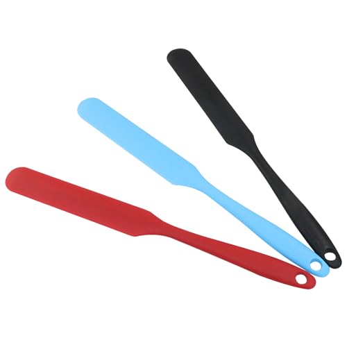 Waziaqoc 3PCS Silicone Jar Spatula Set with Long Handle