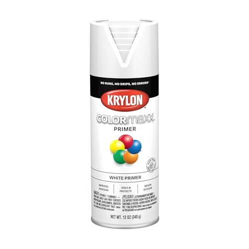 Krylon ColorMaxx White 12 Oz. All-Purpose Spray Paint Primer - Pack of 1
