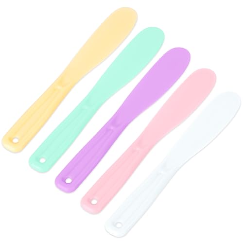 Mozeat Lens 5Pcs Plastic Face Mask Spatula Set for Skincare and Lotion